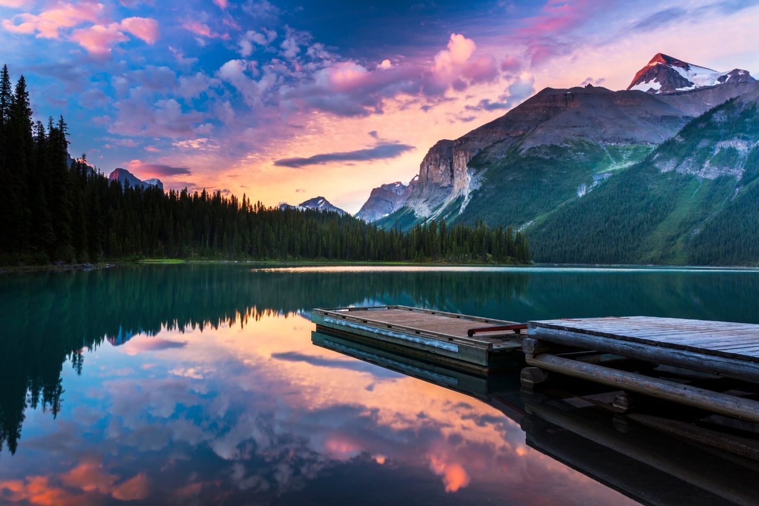 Lake, Mountain, Sunrise, Sky, Reflection